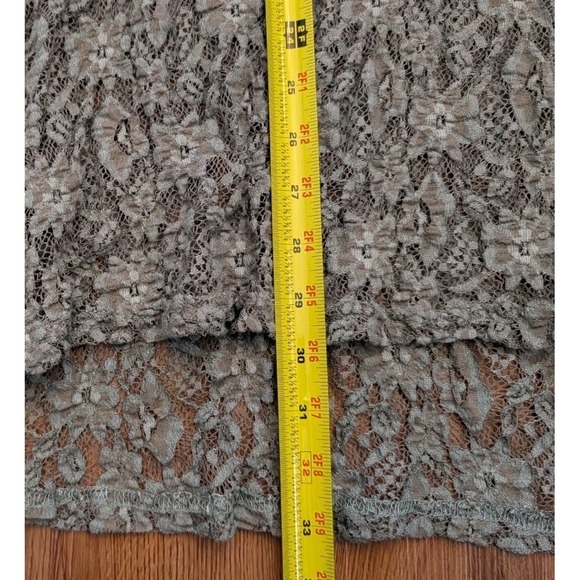 Y2k 90s Surrealist Sheer Lace Mesh Tunic Top Size 2 Large Gray Artsy Boho USA - Picture 6 of 6